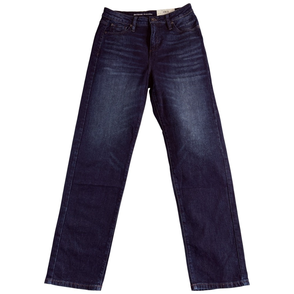 I.N.C. International Concepts Jeans Women 8/29 Blue Denim High Rise Straight Leg